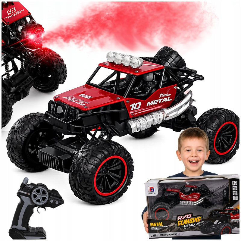 LARGE CAR REMOTE CONTROLLED AUTO RC METAL OFF-ROAD 4x4 1:12 WITH STEAM