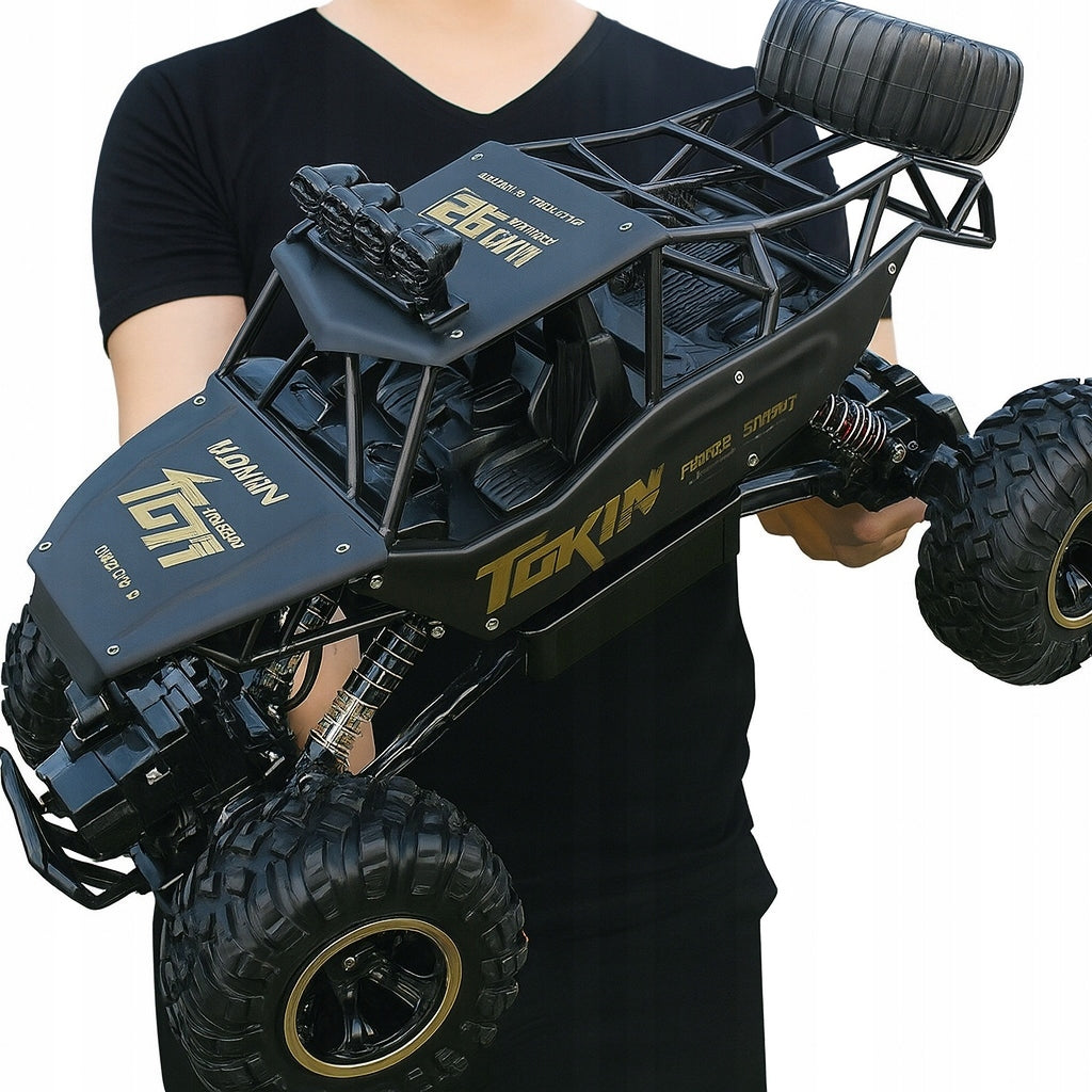 LARGE CAR REMOTE CONTROLLED AUTO RC OFF-ROAD MONSTER 4x4 METAL LED Kid's age 3+ years