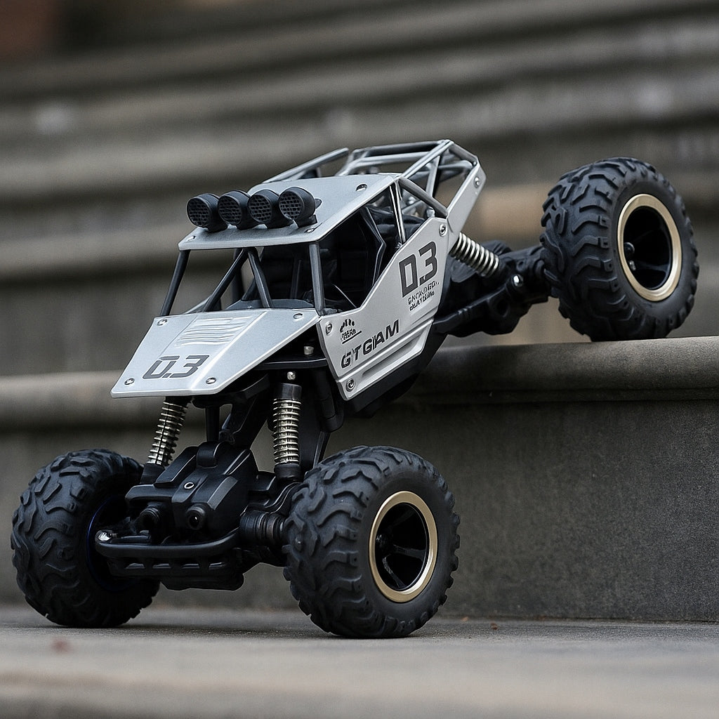LARGE CAR REMOTE CONTROLLED OFF-ROAD 4x4 AUTO RC REMOTE CONTROL 2 BATTERIES Packaging status original