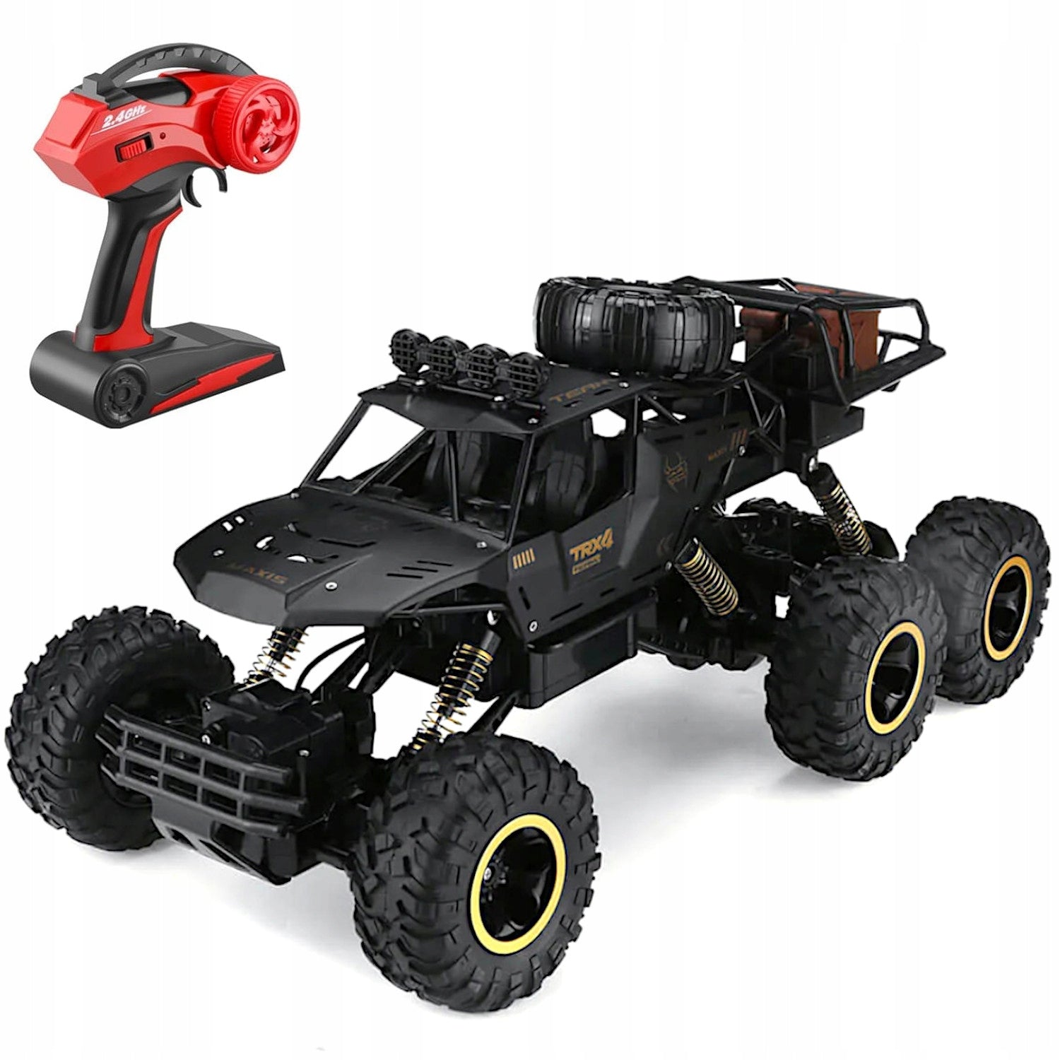LARGE CAR REMOTE CONTROLLED OFF-ROAD DRIVE 4x4 METAL LED 46cm GIFT Packaging status original