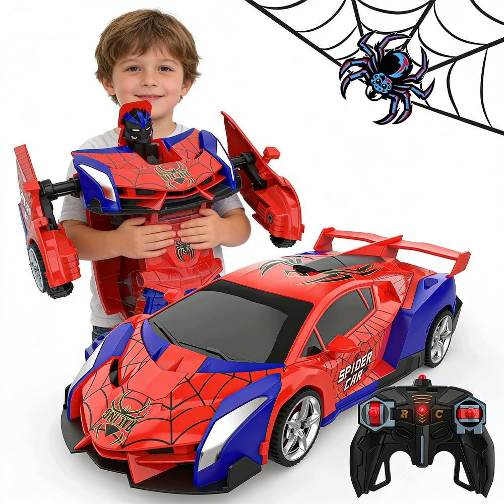 LARGE CAR ROBOT SPIDER REMOTE CONTROLLED 2IN1 LIGHTS SOUNDS NEW
