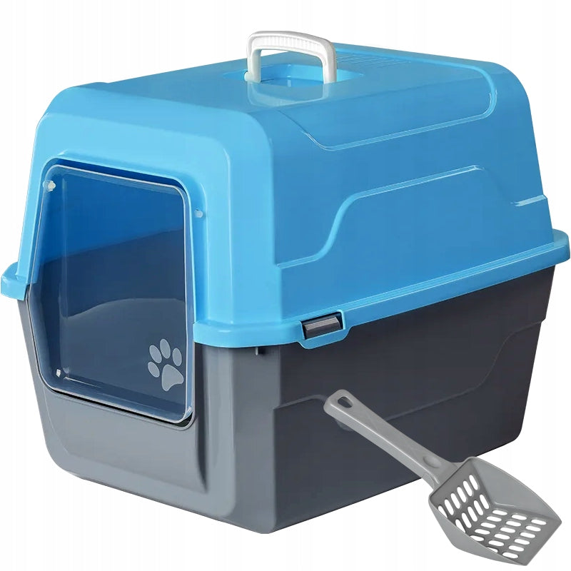 LARGE CAT LITTER BOX WITH FILTER + SPATULA FREEBIE