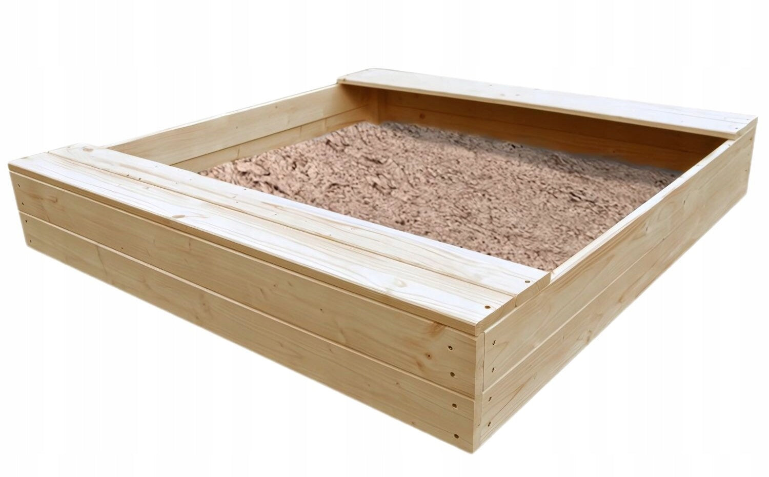 LARGE CHILDREN'S WOODEN SANDBOX + TARPAULIN POLISH MANUFACTURER Product width 120 cm