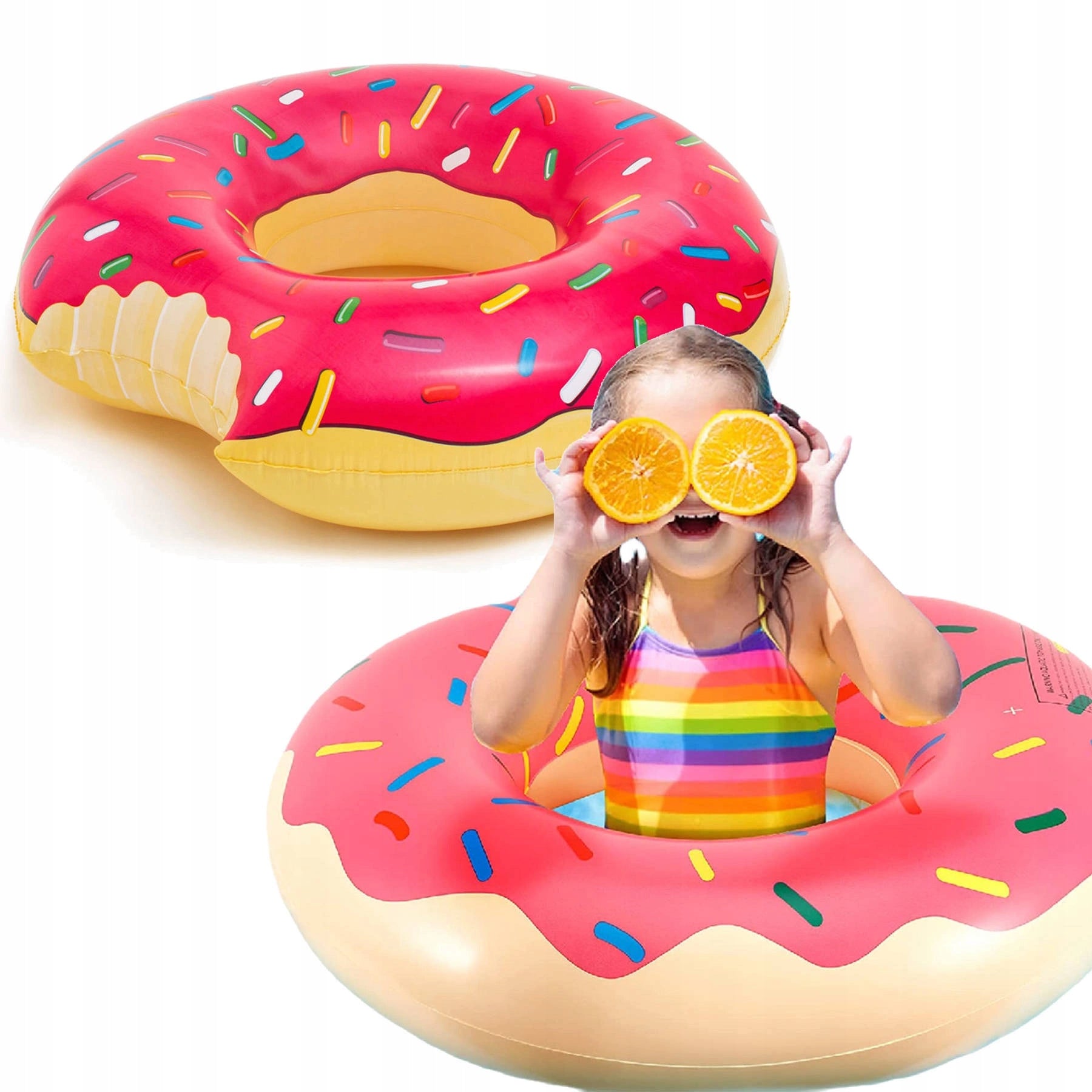 LARGE CIRCLE INFLATABLE DONUT FOR SWIMMING MATTRESS DONUT XXL 120 CM FOR CHILDREN Manufacturer code KOŁO DO PŁYWANIA KÓŁKO DONUT DUŻY PREMIUM