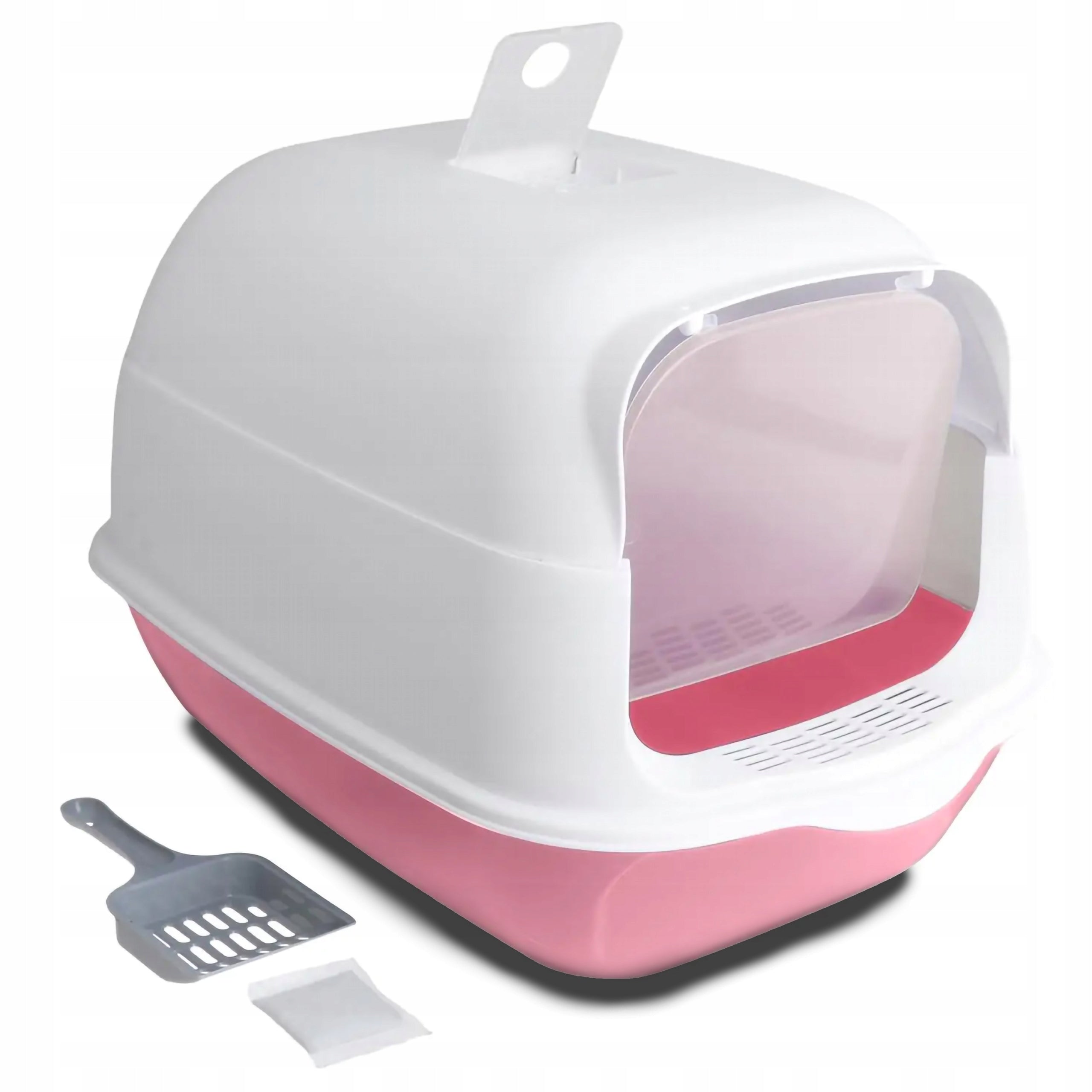 LARGE CLOSED CAT LITTER BOX with filter and spatula