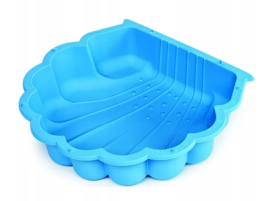 LARGE CLOSED SANDBOX XXL POOL 2in1 GARDEN SHELL FOR CHILDREN FUN Color blue