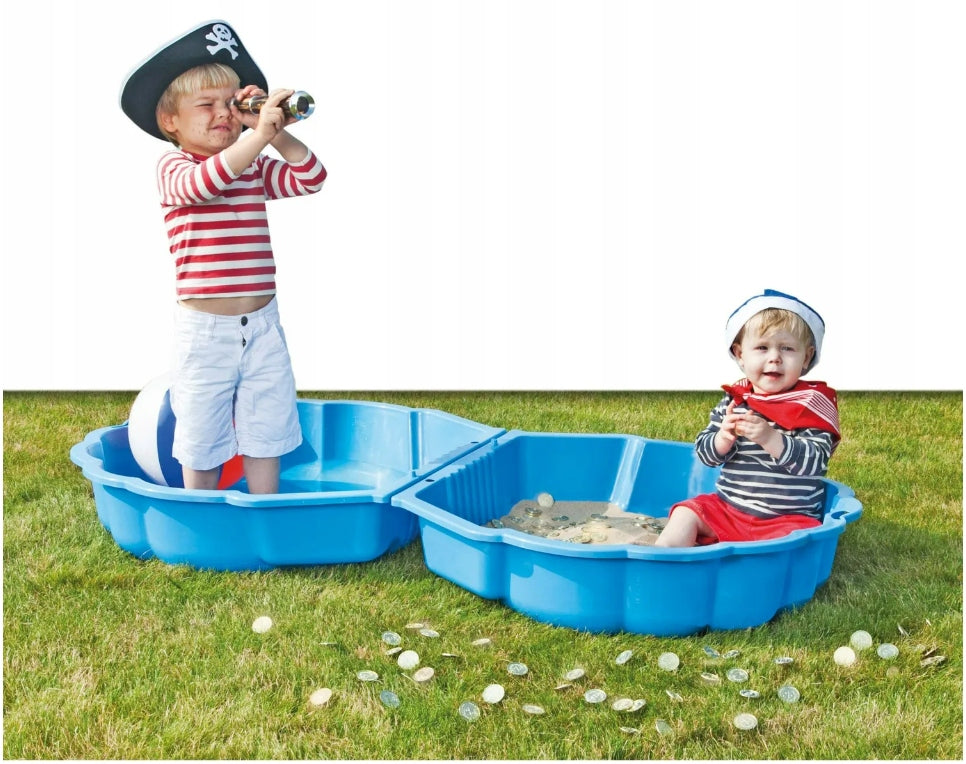 LARGE CLOSED SANDBOX XXL POOL 2in1 GARDEN SHELL FOR CHILDREN FUN Kid's age 18+ months