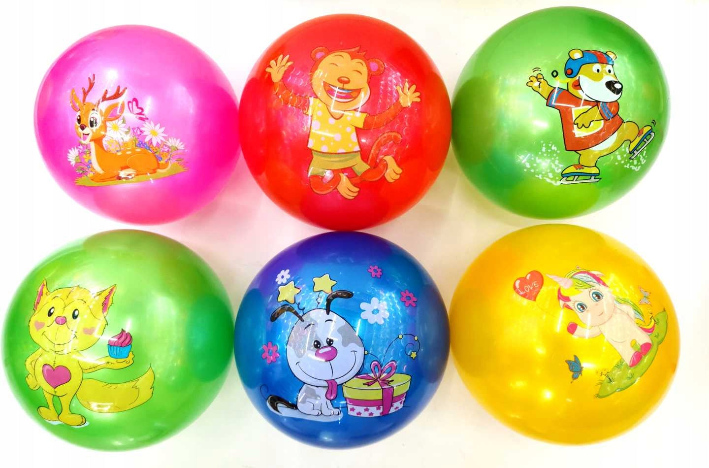 LARGE COLORFUL BALL WITH ANIMALS 23 CM