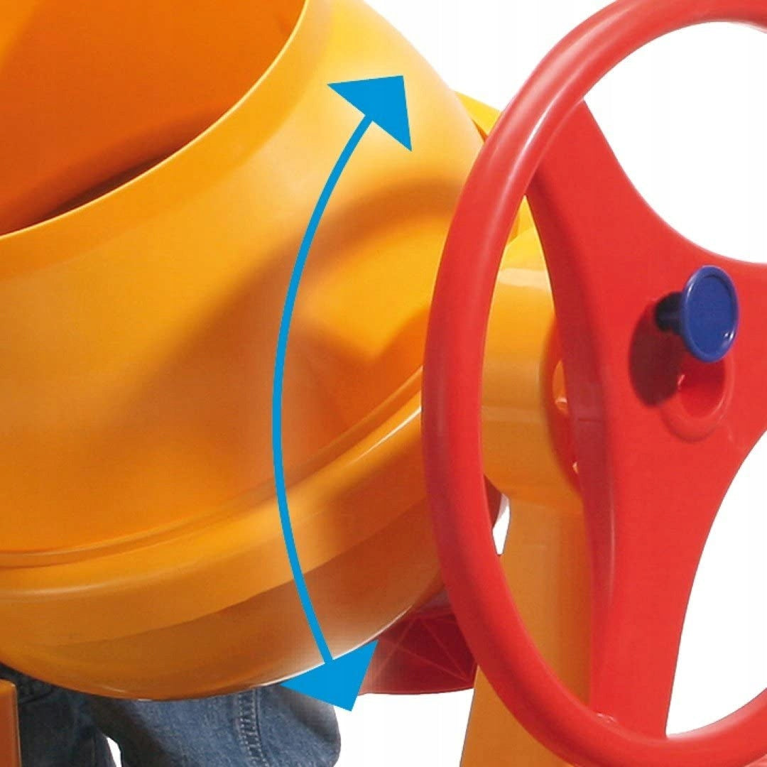 LARGE CONCRETE MIXER WITH HOOK + BUILDER BRICKLAYER SET WADER POLESIE XXL Kid's age 12+ months