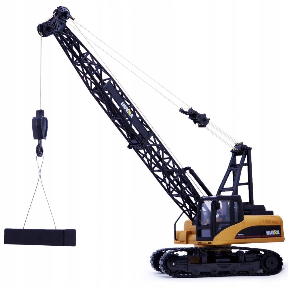 LARGE CRAWLER CRANE REMOTE CONTROLLED CRANE FOR REMOTE CONTROL WITH HOOK Color yellow