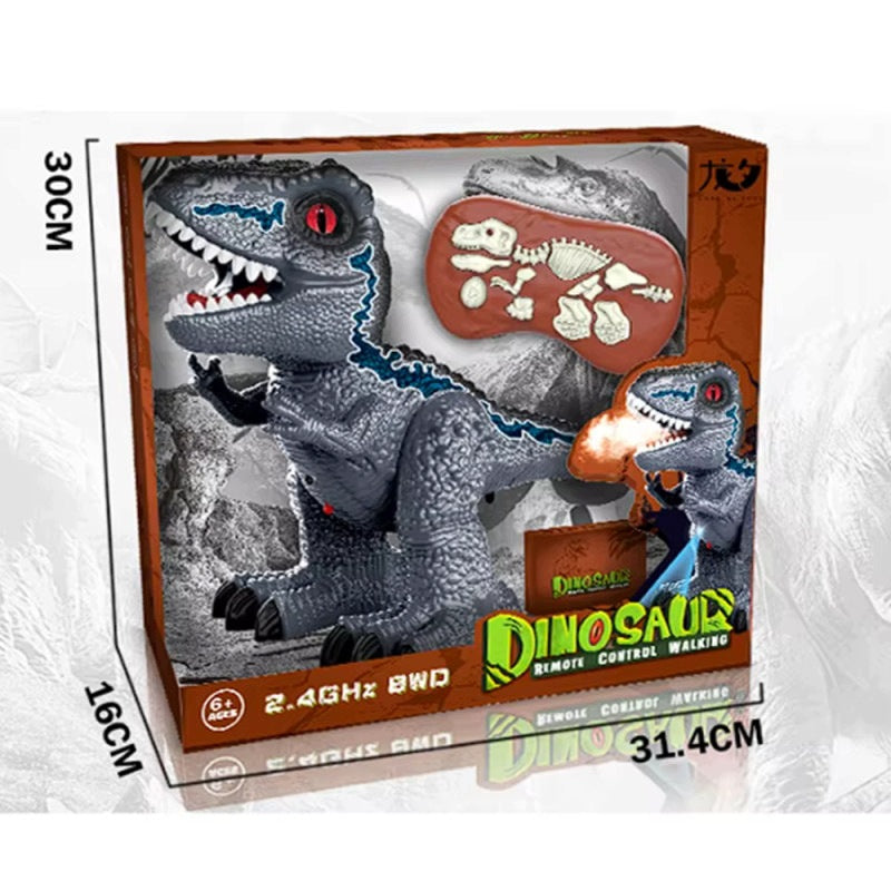 LARGE DINOSAUR T-REX REMOTE CONTROLLED REMOTE CONTROL ROARS BATTERY LIGHTS UP Manufacturer code DNRC-005