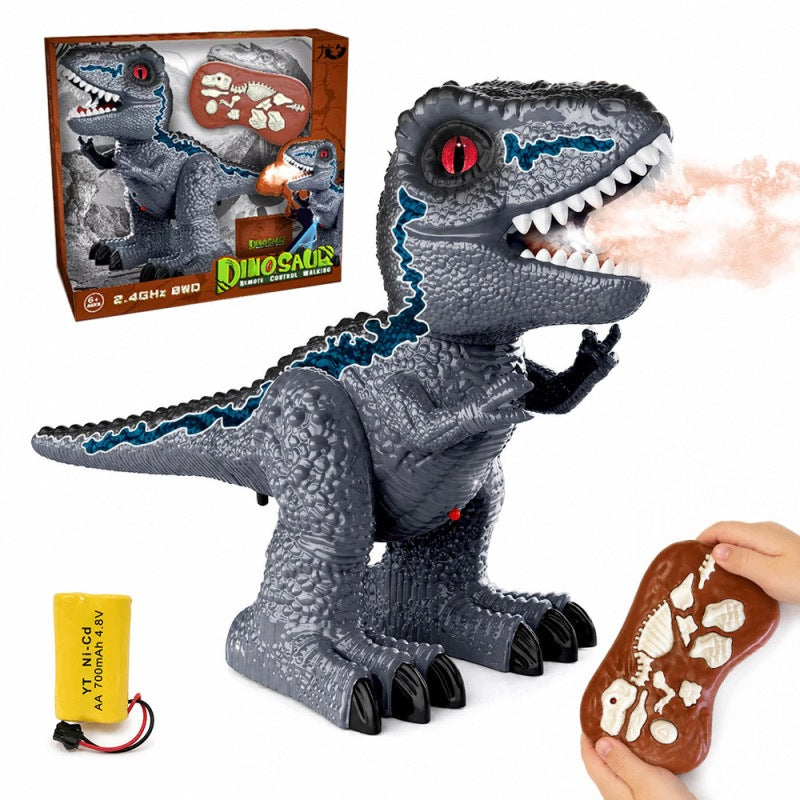 LARGE DINOSAUR T-REX REMOTE CONTROLLED REMOTE CONTROL ROARS BATTERY LIGHTS UP