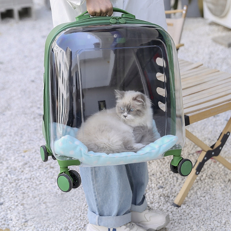 LARGE DOG CAT CARRIER WITH UNIVERSAL WHEEL Product depth 31 cm
