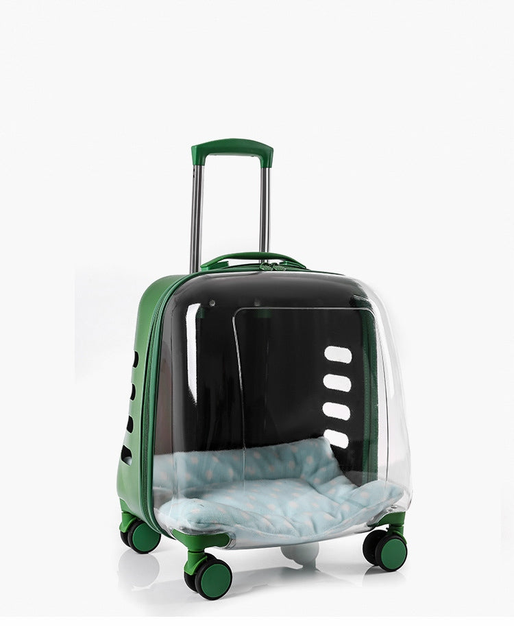 LARGE DOG CAT CARRIER WITH UNIVERSAL WHEEL Trade name Przenośna przezroczysta torba na wózek dla
