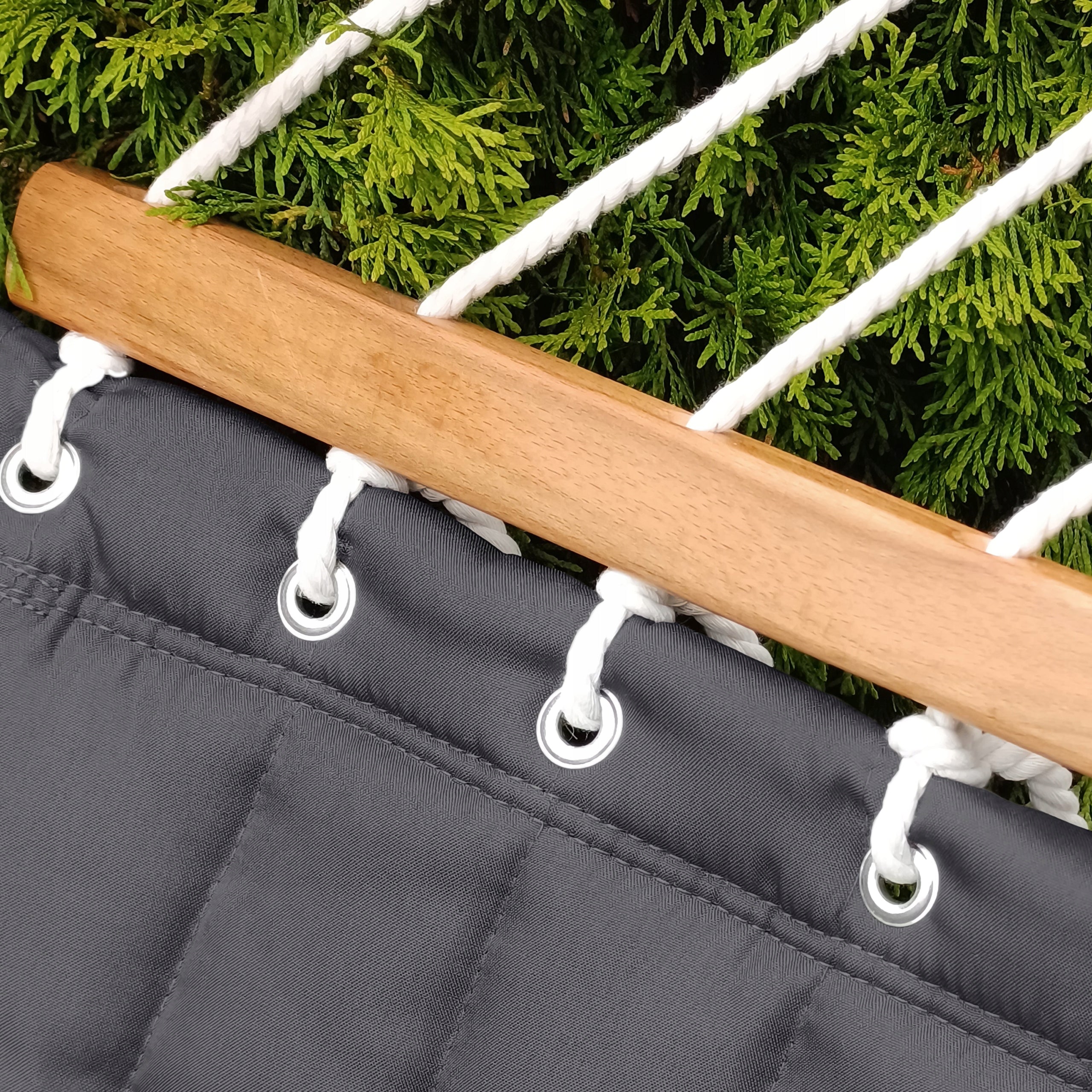 LARGE DOUBLE GARDEN HAMMOCK STRONG STABLE 200x140x358 CM HEADBAND 140 CM EAN (GTIN) 5902340698419