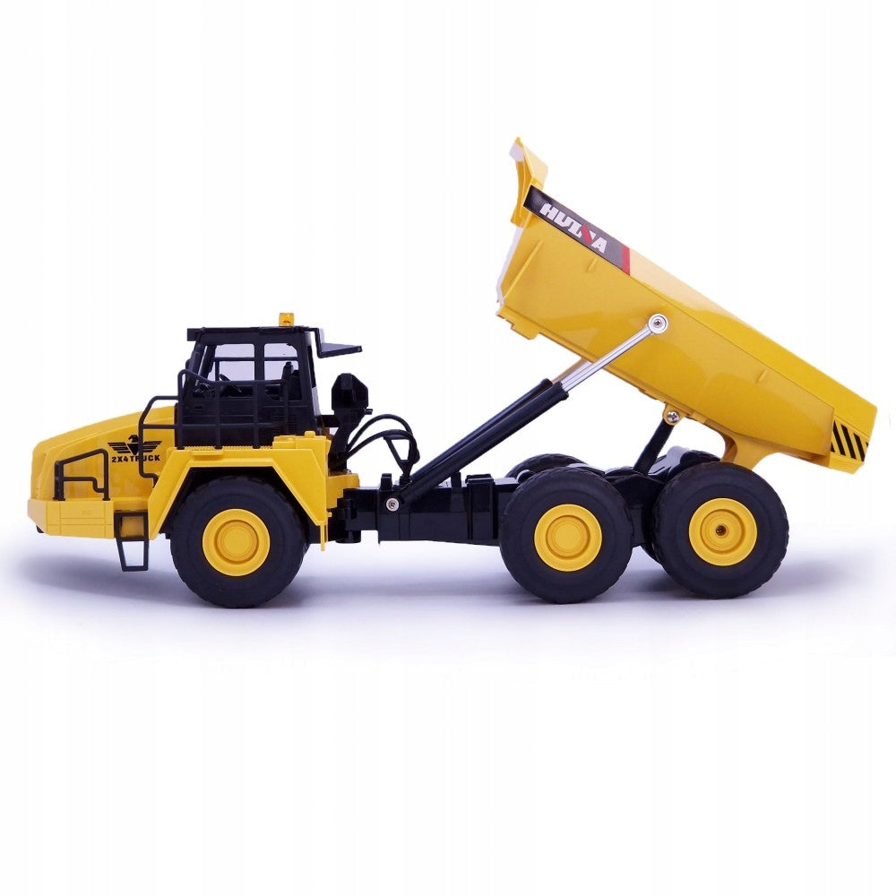LARGE DUMP TRUCK REMOTE CONTROLLED ARTICULATED FOR REMOTE CONTROL LED SOUND Manufacturer code ZDALNIE STEROWANA WYWROTKA NA PILOTA