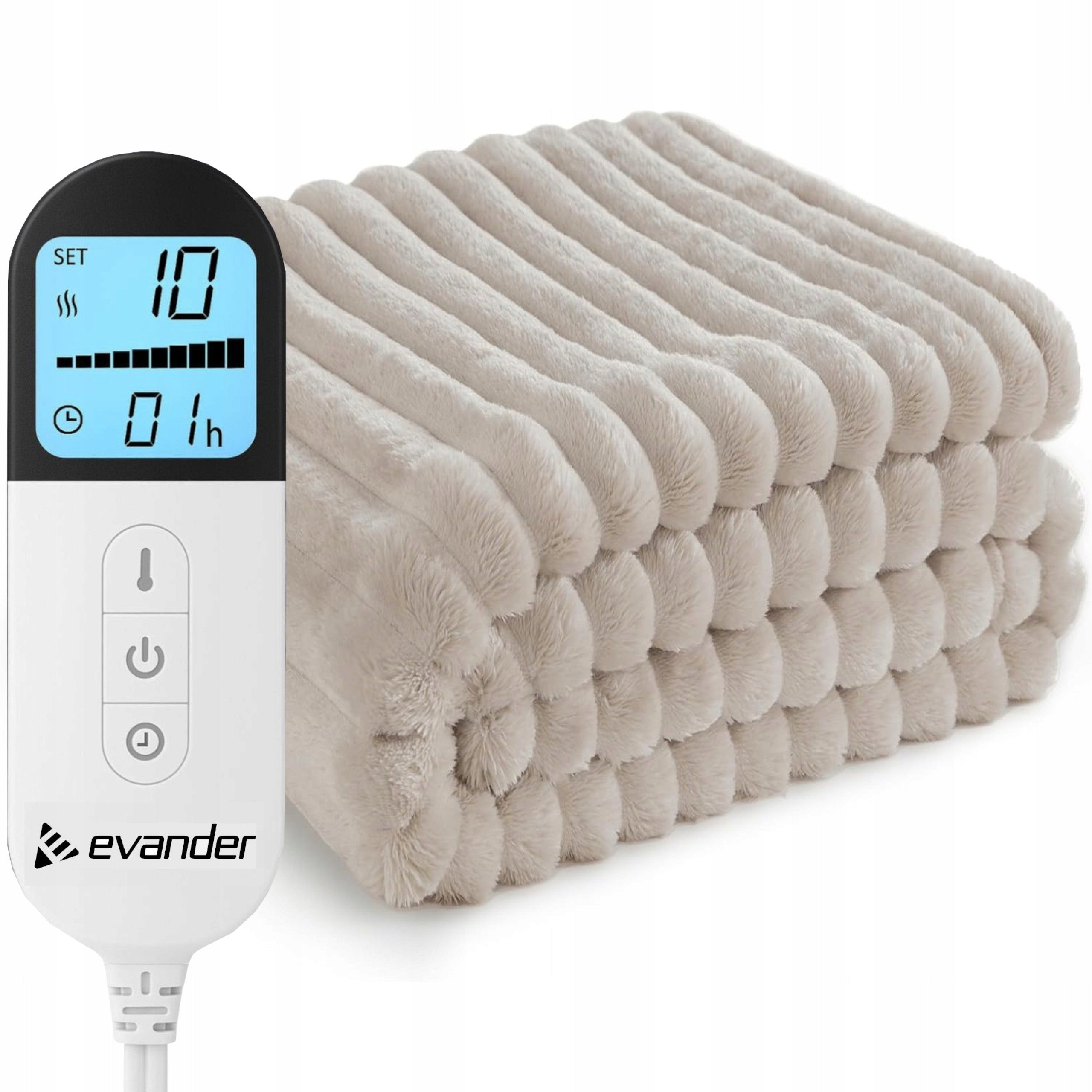LARGE ELECTRIC BLANKET 170x160 HEATING MAT THICK BLANKET STRIPS LCD REMOTE CONTROL