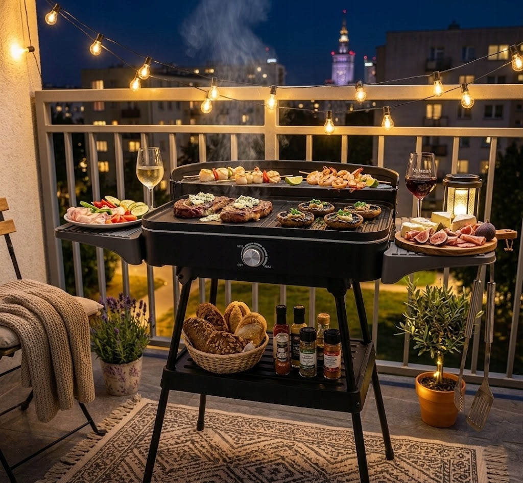 LARGE ELECTRIC GRILL GARDEN AND KITCHEN Grate Detachable FROM RACK XL Dominant color black