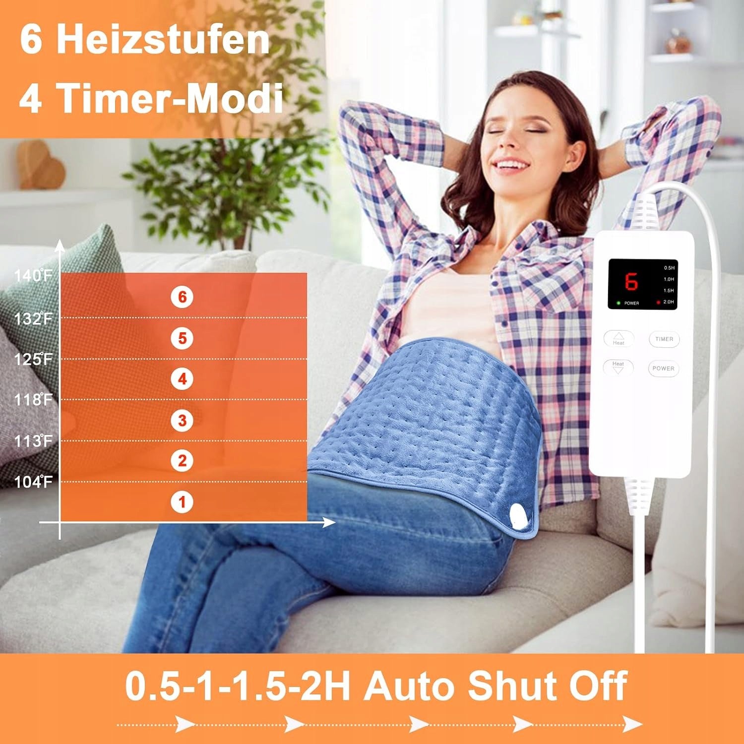 LARGE ELECTRIC PILLOW HEATED HOT WATER BOTTLE WARMING MAT XXL 60x30 Medical device no