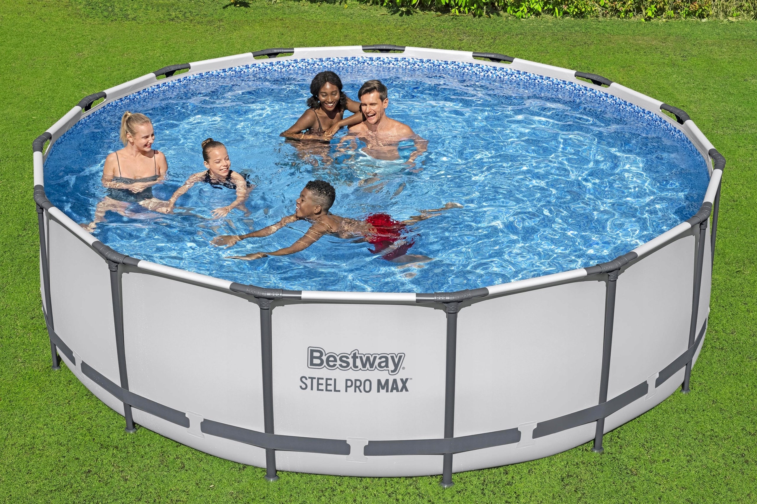 LARGE FAMILY RACK POOL 457x122 cm + PUMP - BESTWAY 56438 model 2026 Packaging status original