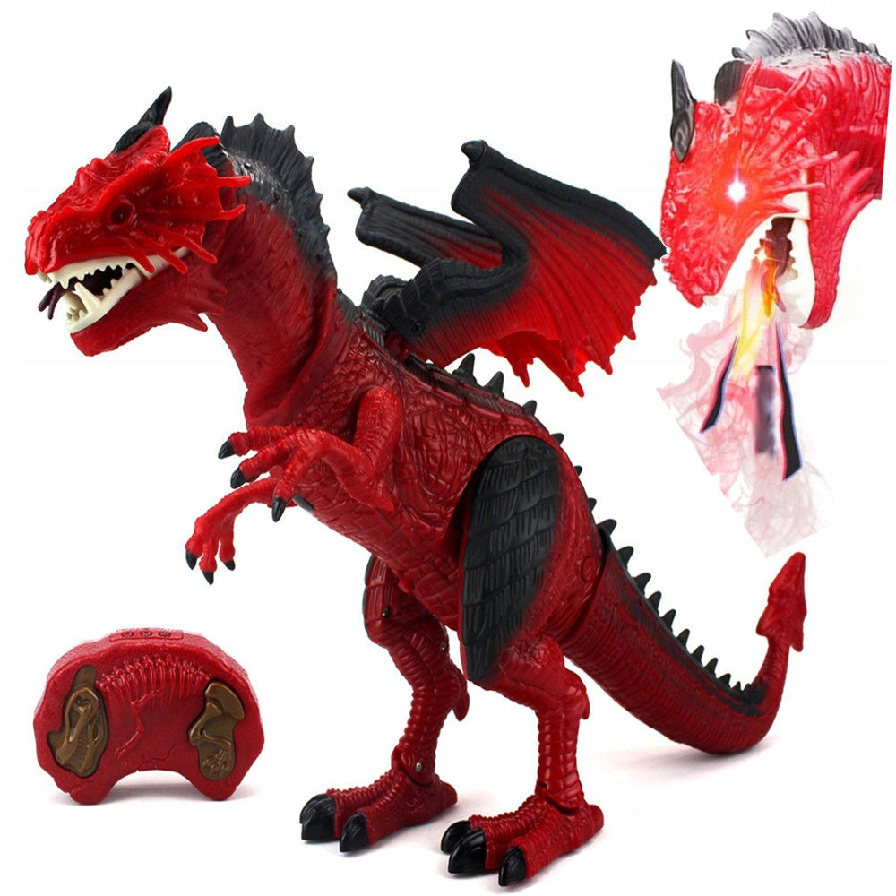 LARGE FIRE-BREATHING DRAGON DINOSAUR CONTROLLED PILOT ROARS WALKS WITH STEAM