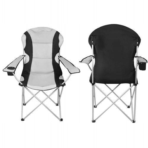 LARGE FOLDING FISHING HIKING CHAIR IDEAL FOR FISHING CAMPING GREY Model 23674