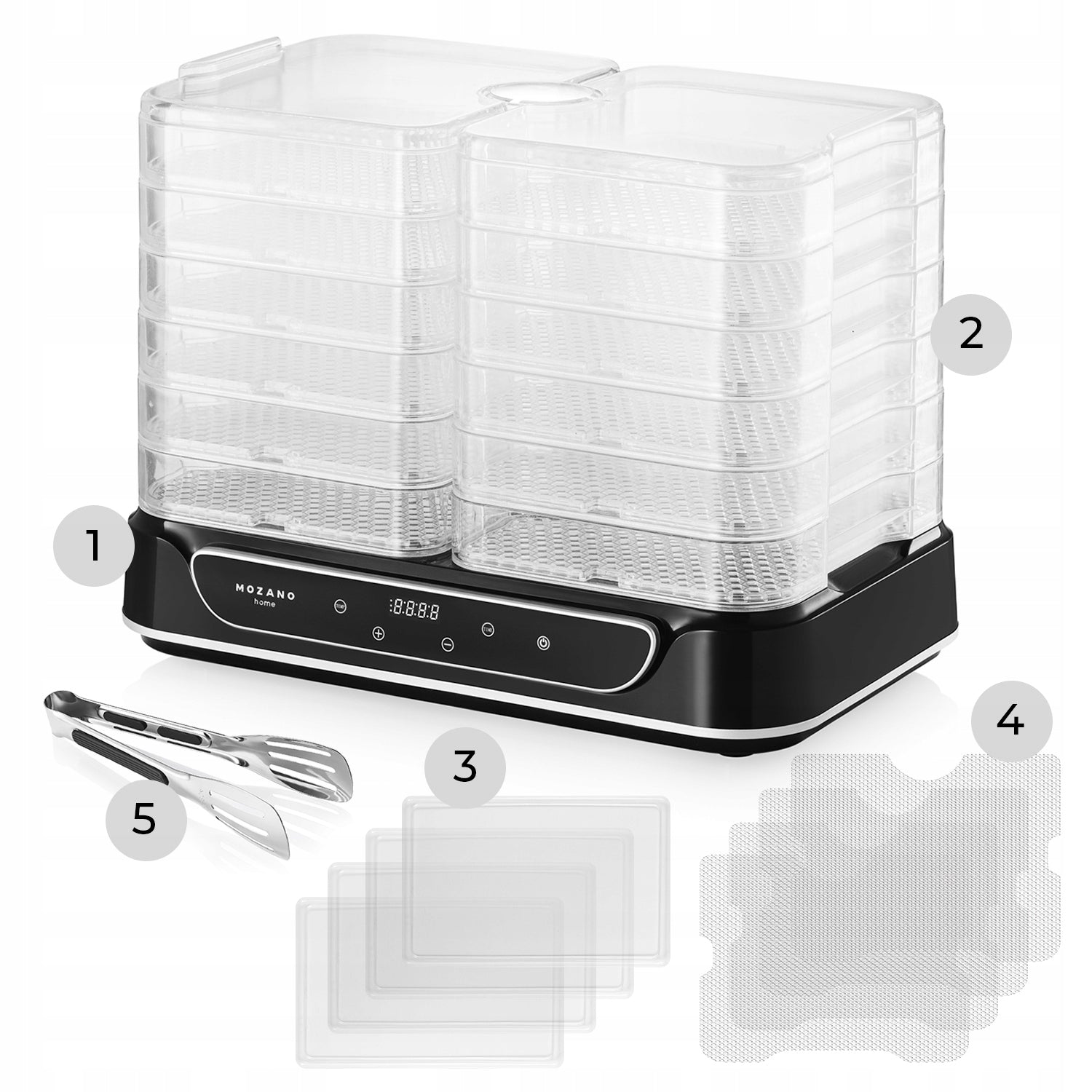 LARGE FRUIT MUSHROOM DRYER HERBS 6 SIEVES STRONG 550W TIMER SET Packaging status original