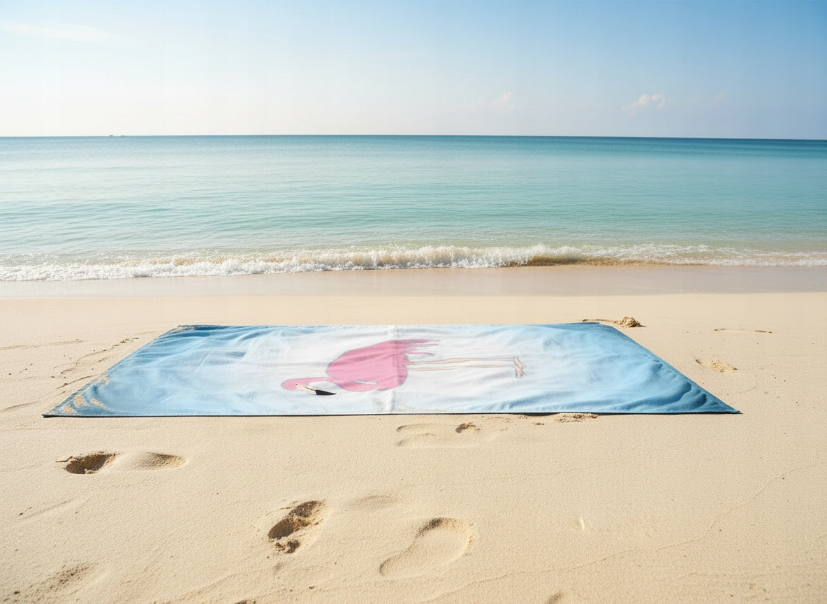 LARGE Fitness exercise towel for yoga 160x80 cm made in Poland for mat