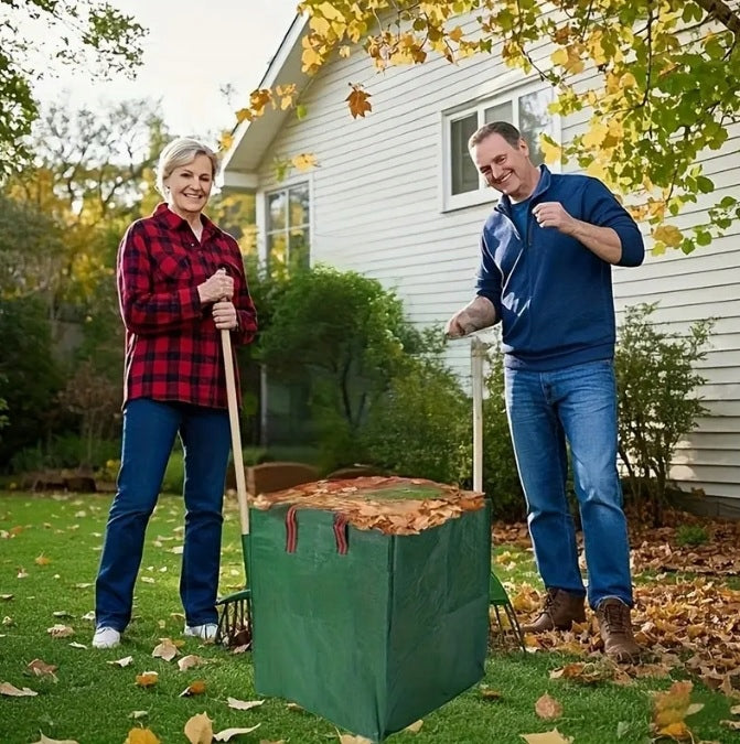 LARGE GARDEN BASKET BAG LEAF BAG GRASS WASTE WEEDS BRANCHES 120L Length 50 m