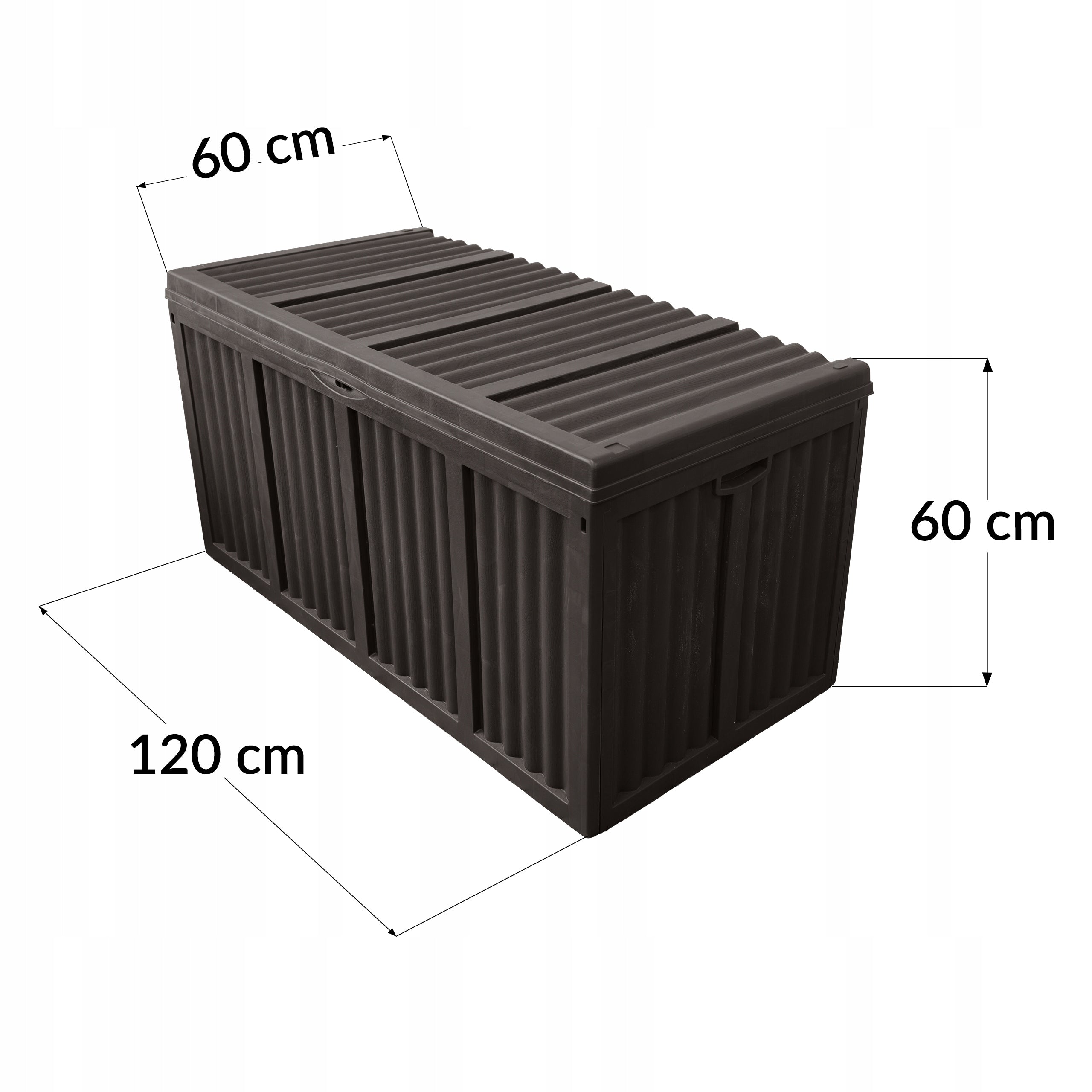 LARGE GARDEN CHEST CONTAINER FOR BALCONY TERRACE TRUNK STORAGE 432L MOCHA Brand Kontrasto