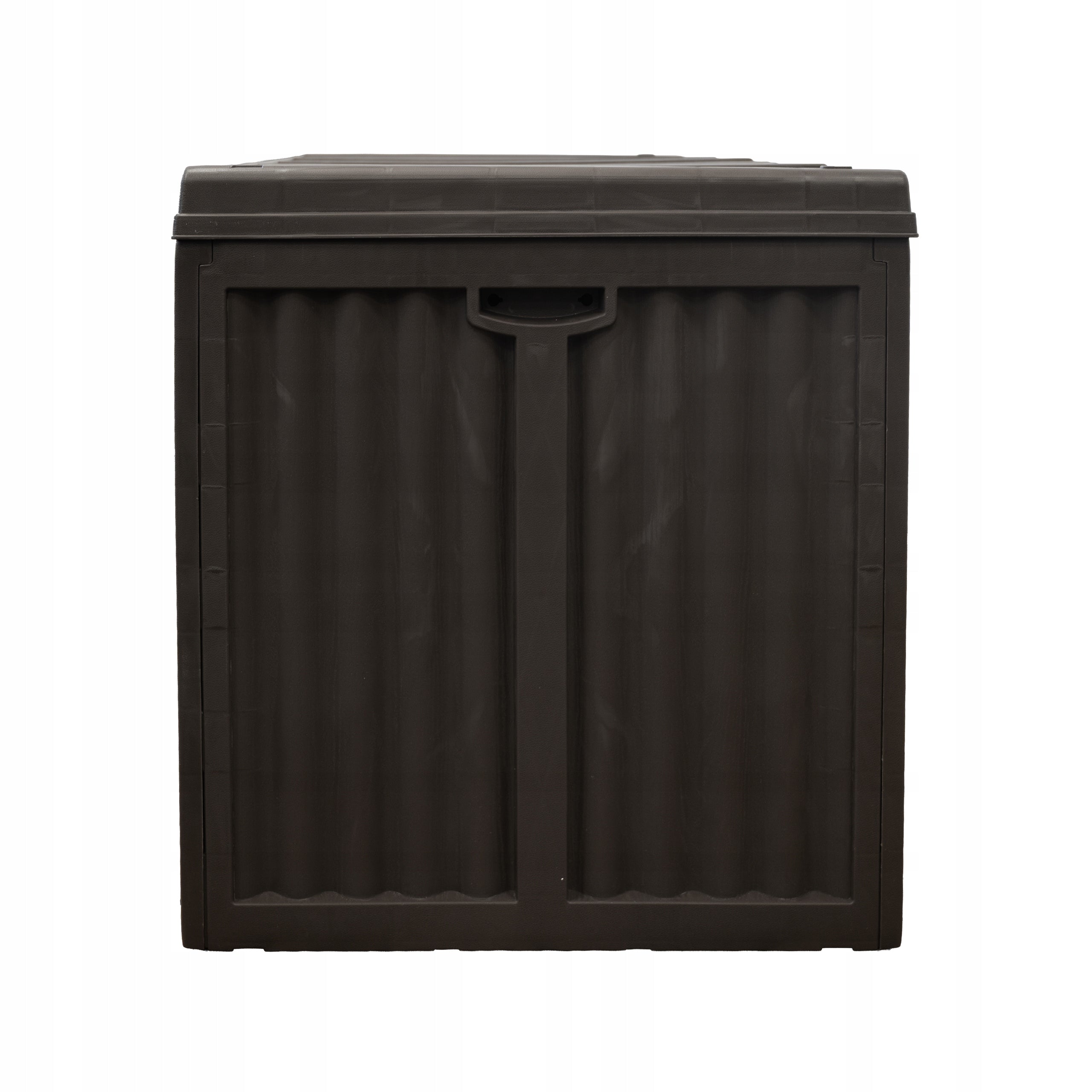 LARGE GARDEN CHEST CONTAINER FOR BALCONY TERRACE TRUNK STORAGE 432L MOCHA Furniture height 60 cm