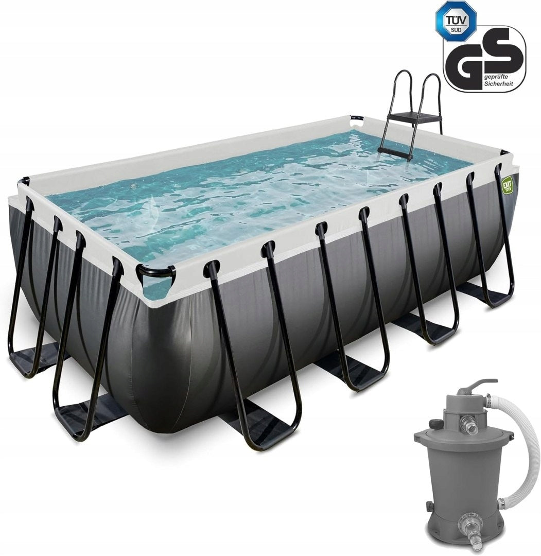 LARGE GARDEN FRAME POOL WITH CANOPY FILTER LADDER 540X250X100 CM Brand Exit