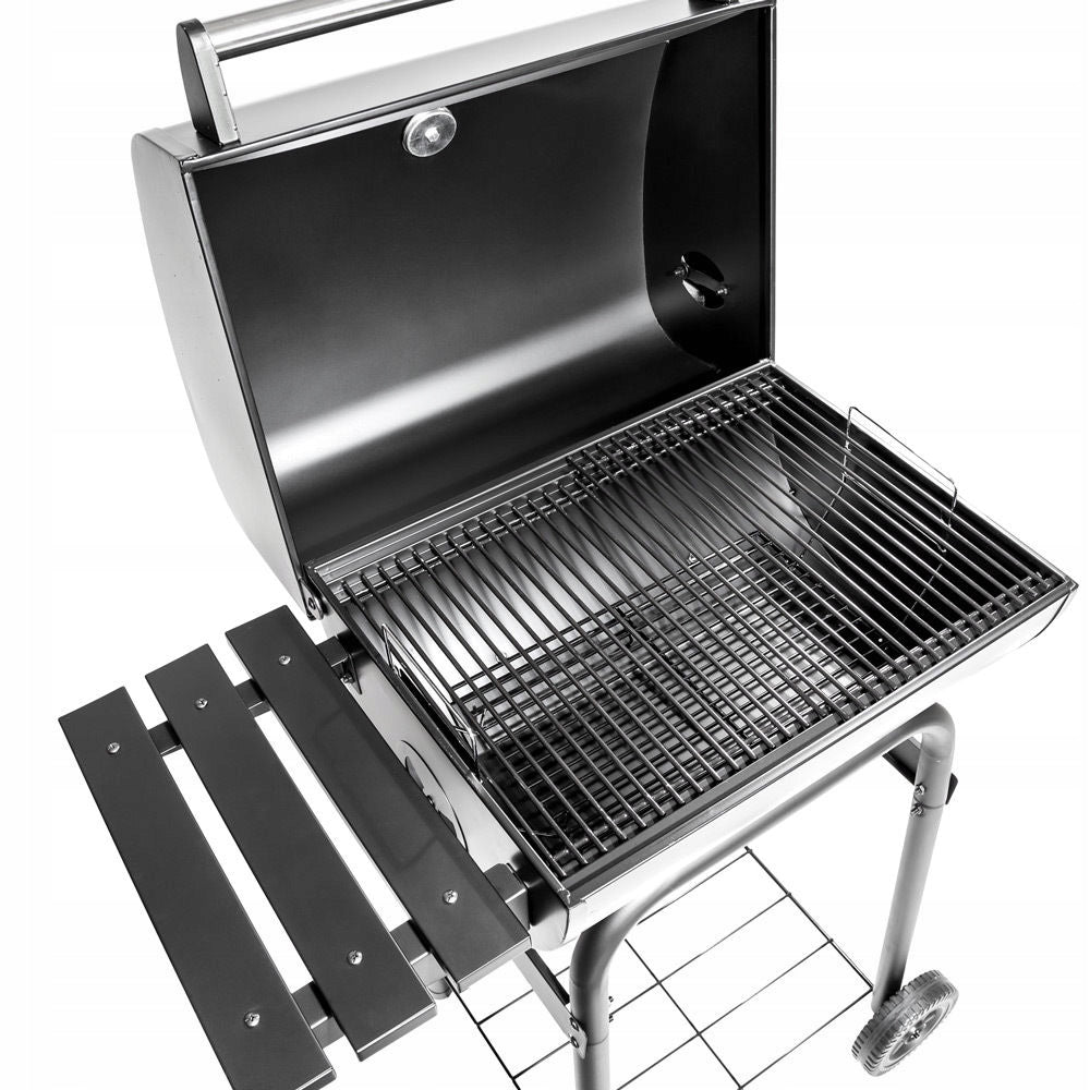 LARGE GARDEN GRILL LANDGRAF + SHELVES + ASHTRAY Grill height 120 cm