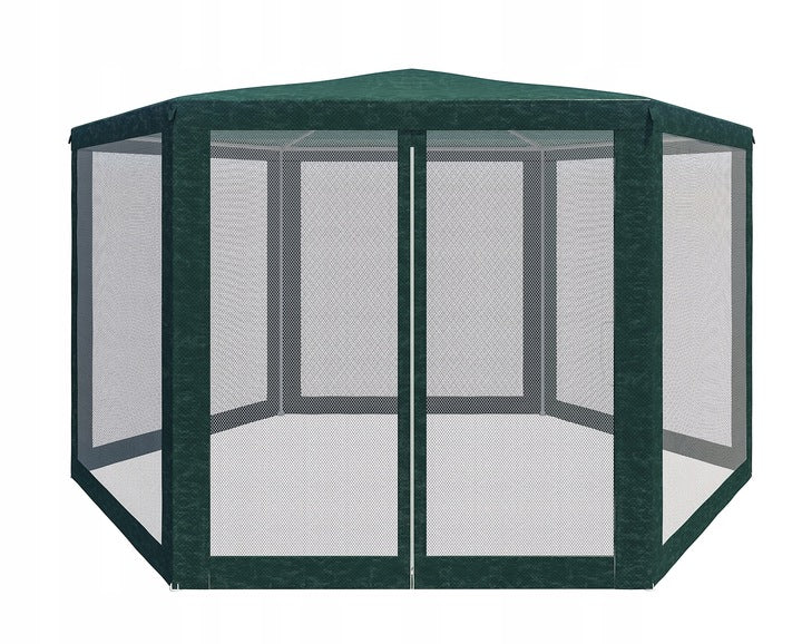 LARGE GARDEN TENT TRADE PAVILION 6 WALLS WITH MOSQUITO NET GAZEBO FOR GARDEN Length 2 m