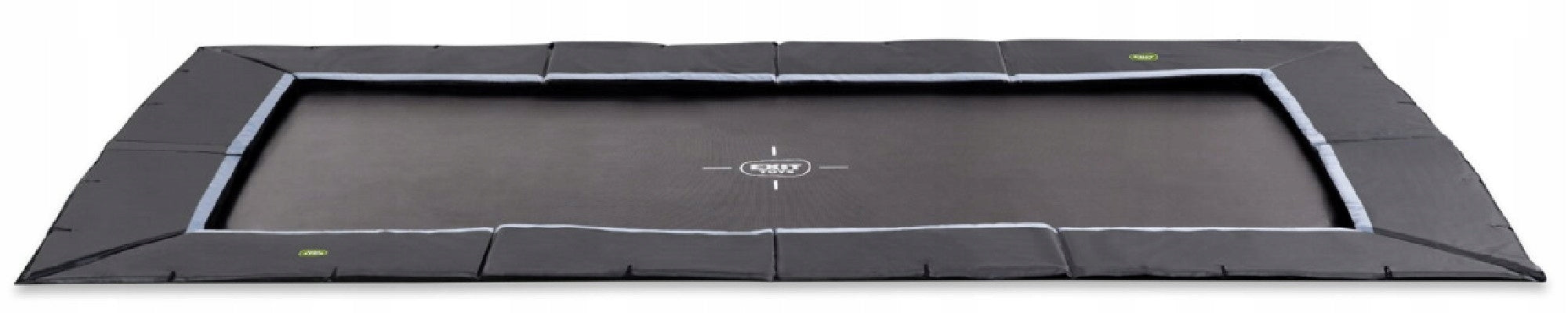 LARGE GARDEN TRAMPOLINE GROUND RECTANGULAR 244x427 CM BLACK
