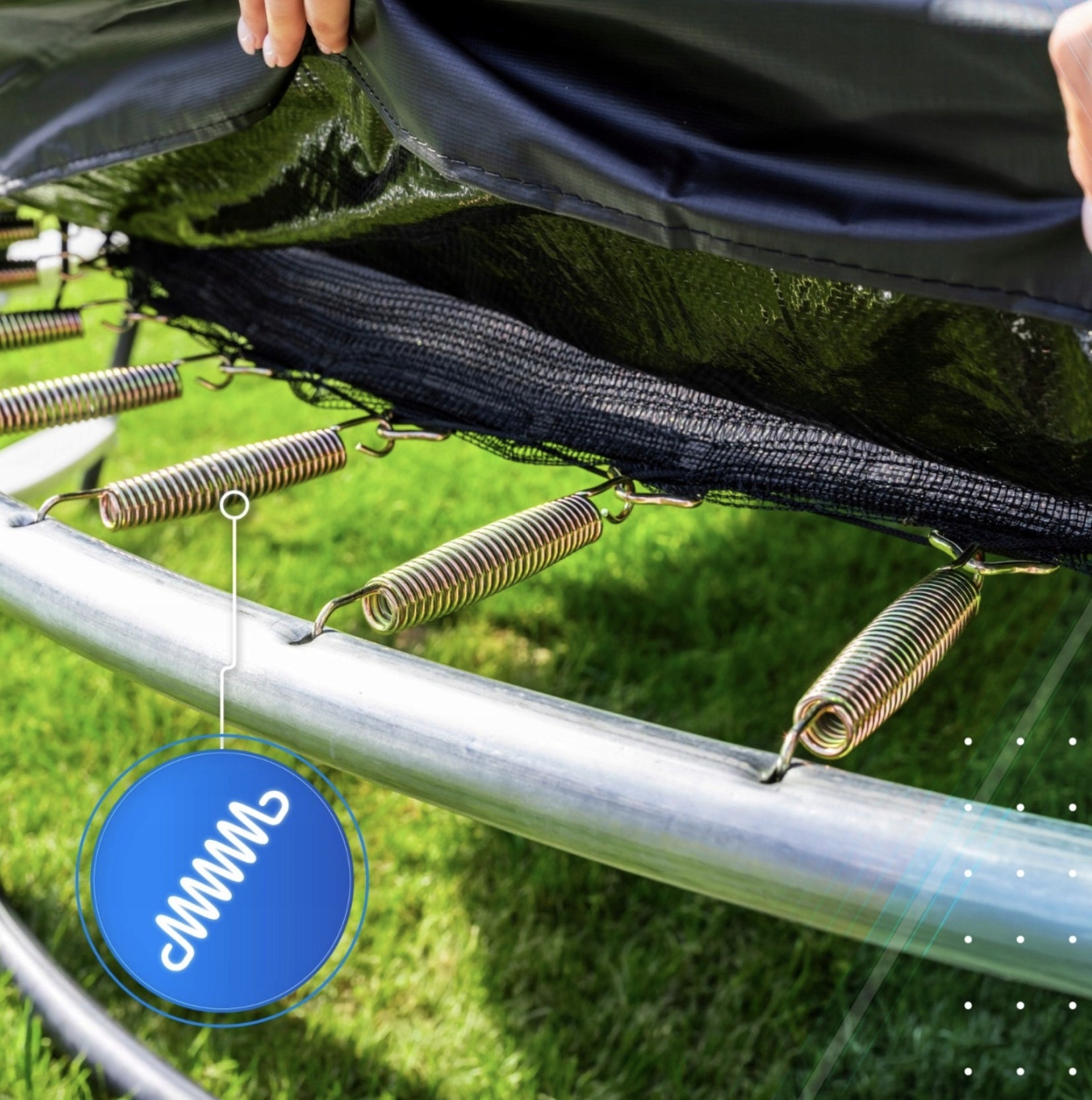 LARGE GARDEN TRAMPOLINE WITH NET FOR CHILDREN ADULTS THUNDER 183 CM 6FT Brand Thunder