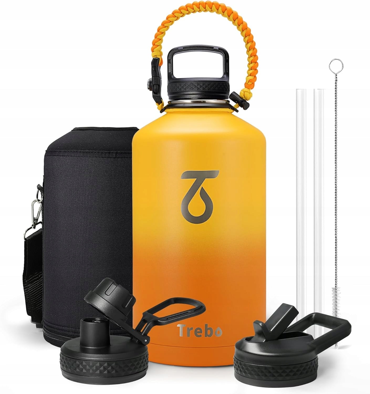 LARGE GREAT Thermos Thermal Mug Bottle Trebo 3785 SURVIVAL yellow