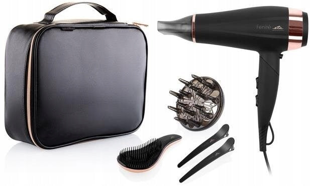 LARGE HAIR DRYER 2200W WITH IONIZATION COLD AIR ACCESSORIES ETA BAG