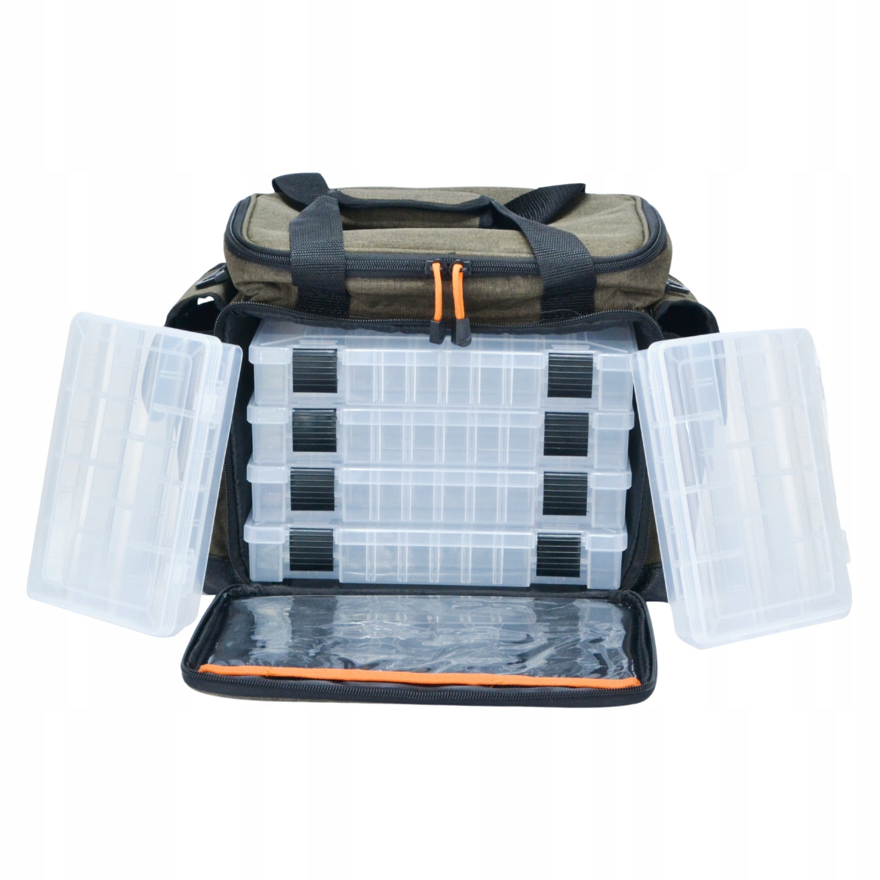 LARGE HOKKADO SHOULDER FISHING BAG 6 BOXES RIGID BOTTOM 30/40/20CM Kind bag