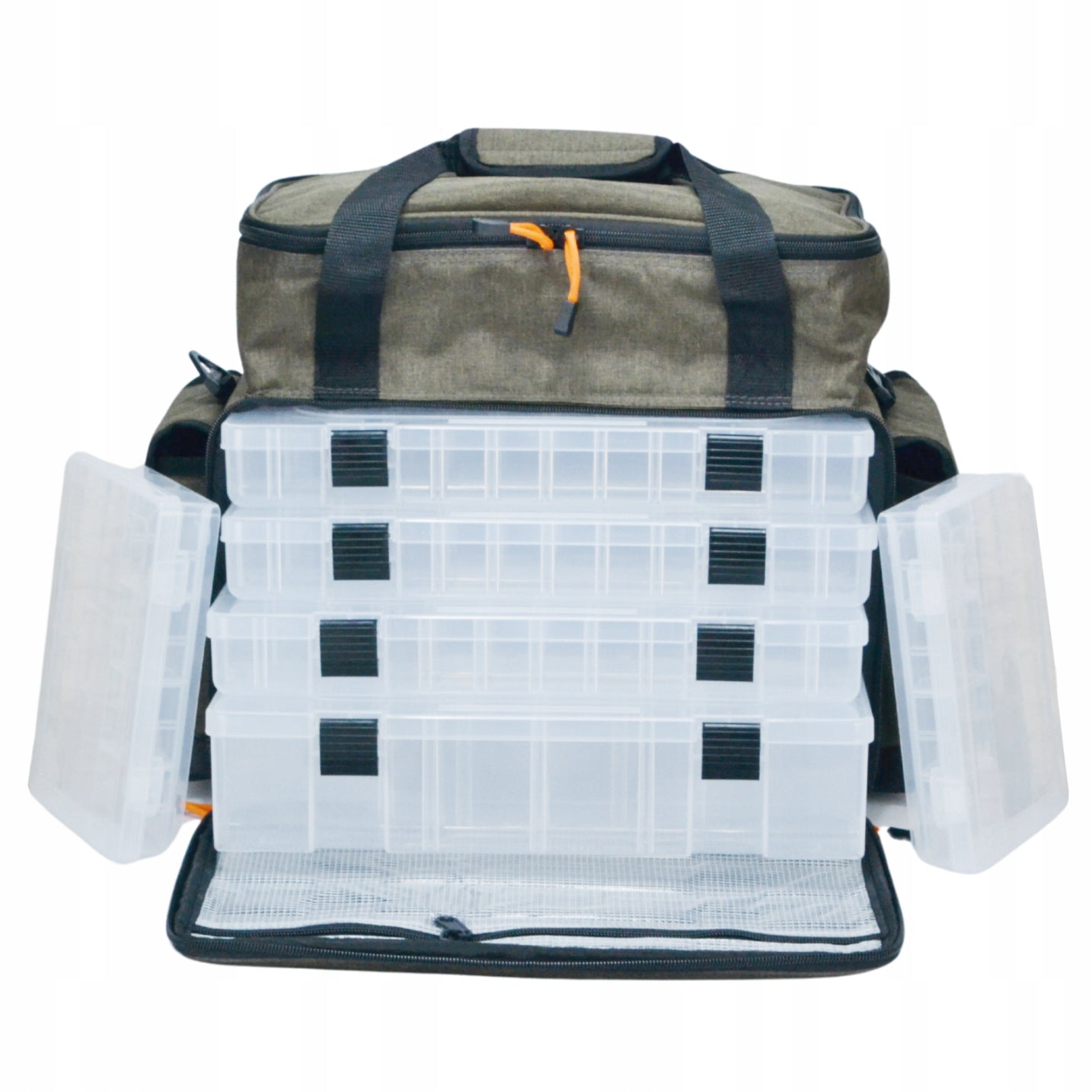 LARGE HOKKADO SHOULDER FISHING BAG 6 BOXES RIGID BOTTOM 35/47/23CM Kind bag