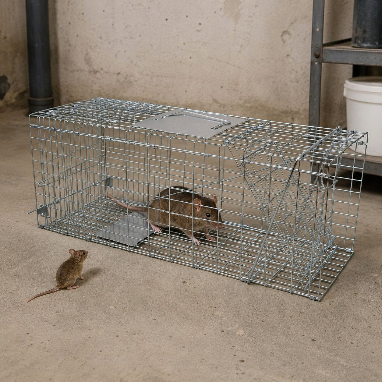 LARGE Hedgehog Trap for Martens Weasels Rats Cowards Mink Paw 65x26x24 Packaging status original
