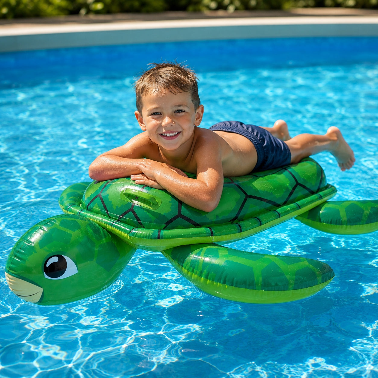 LARGE INFLATABLE TURTLE FOR SWIMMING 125x95cm MATTRESS CHILDREN POOL BEACH 3+ XXL Manufacturer code DMUCHANY ŻÓŁW DO PŁYWANIA