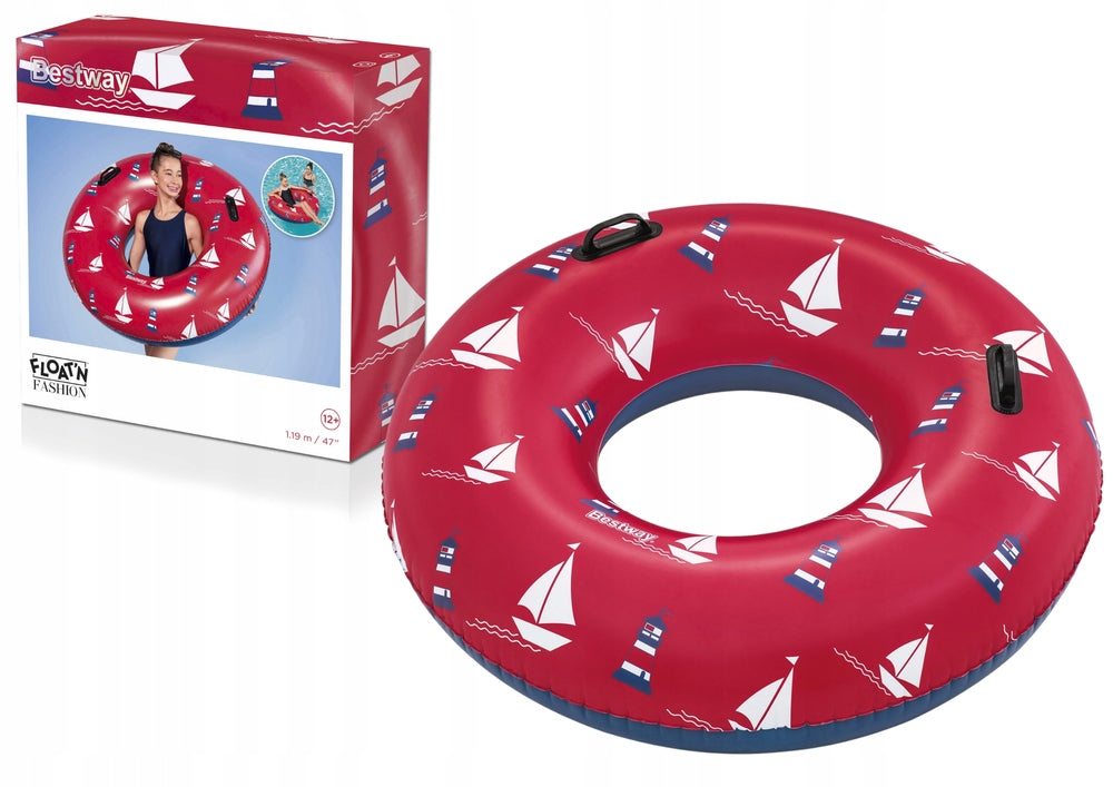 LARGE INFLATABLE WATER SWIM WHEEL, MATTRESS, 120 cm