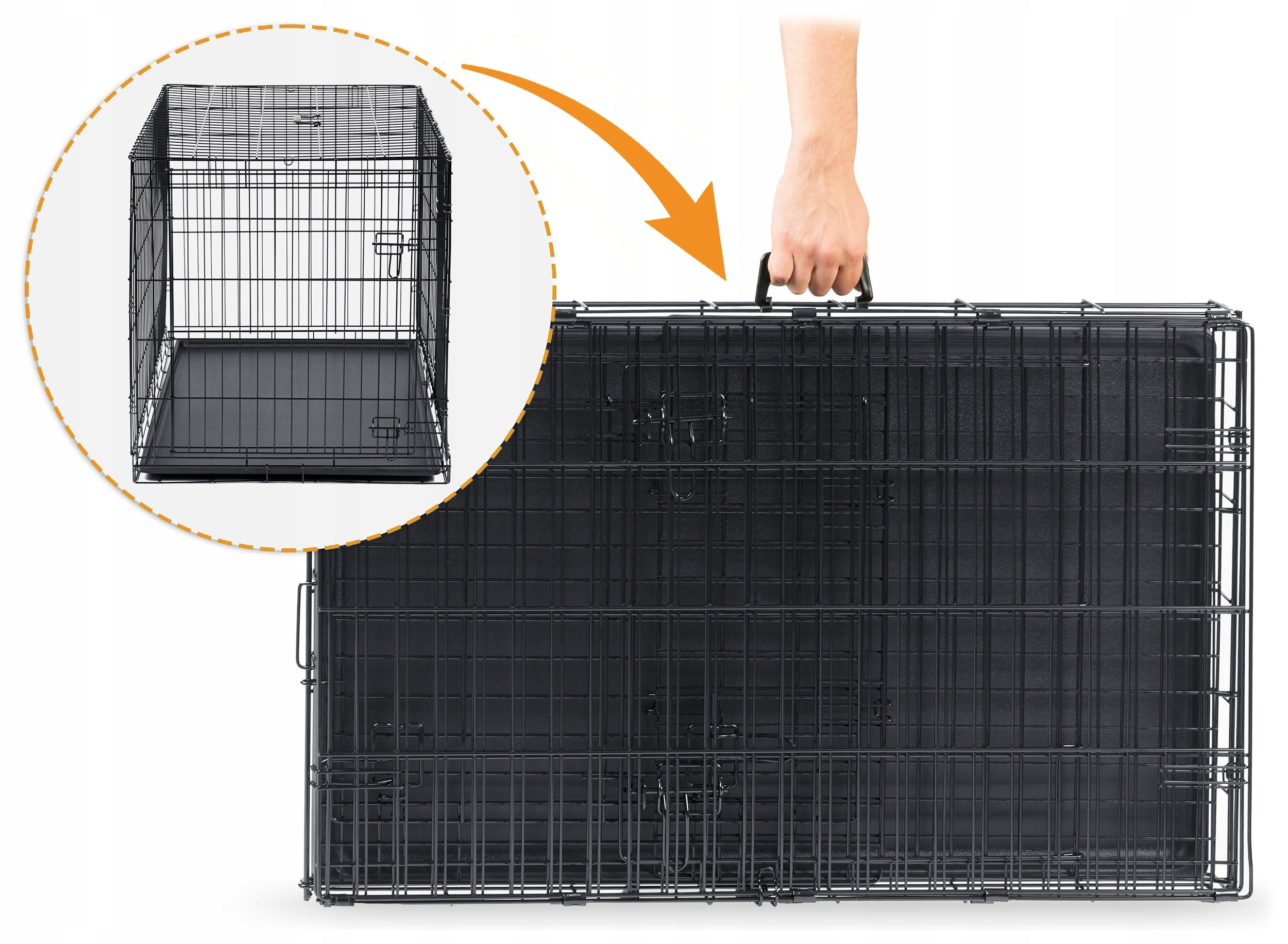 LARGE KENNEL CAGE METAL PLAYPEN Transporter for DOG DOGS 78x60x56 cm M Brand GLOBANI