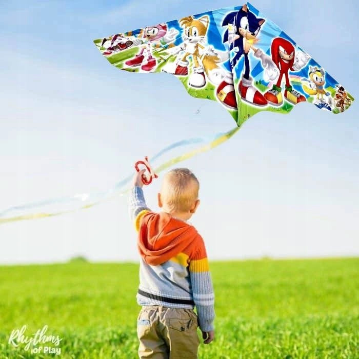 LARGE LATAWIEC FOR CHILDREN SONIC SONIK 120x60 CM XXL FLYING HEDGEHOG Product depth 1 cm