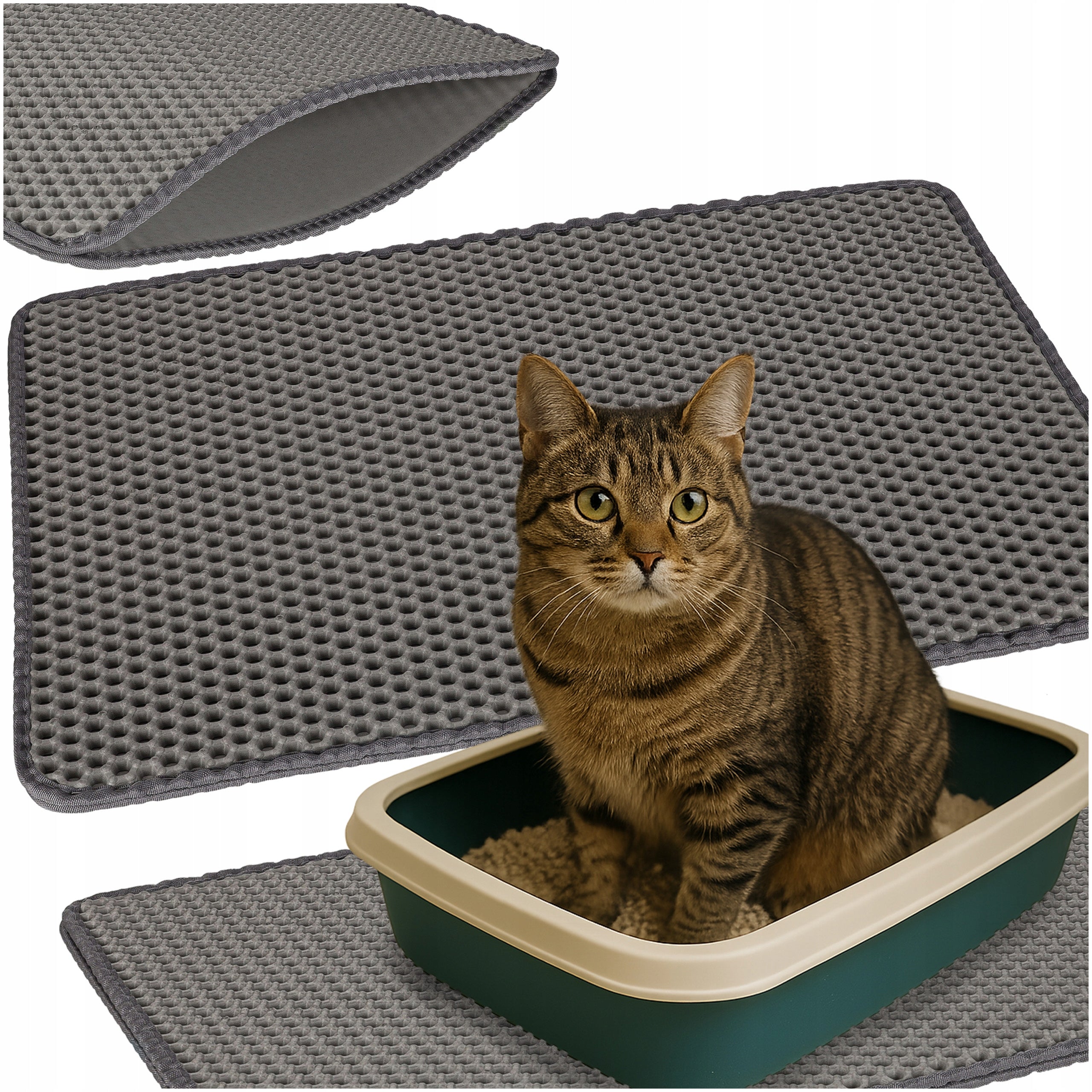 LARGE LITTER BOX MAT FOR CAT LITTER PAD WIPER 60X40 XXL