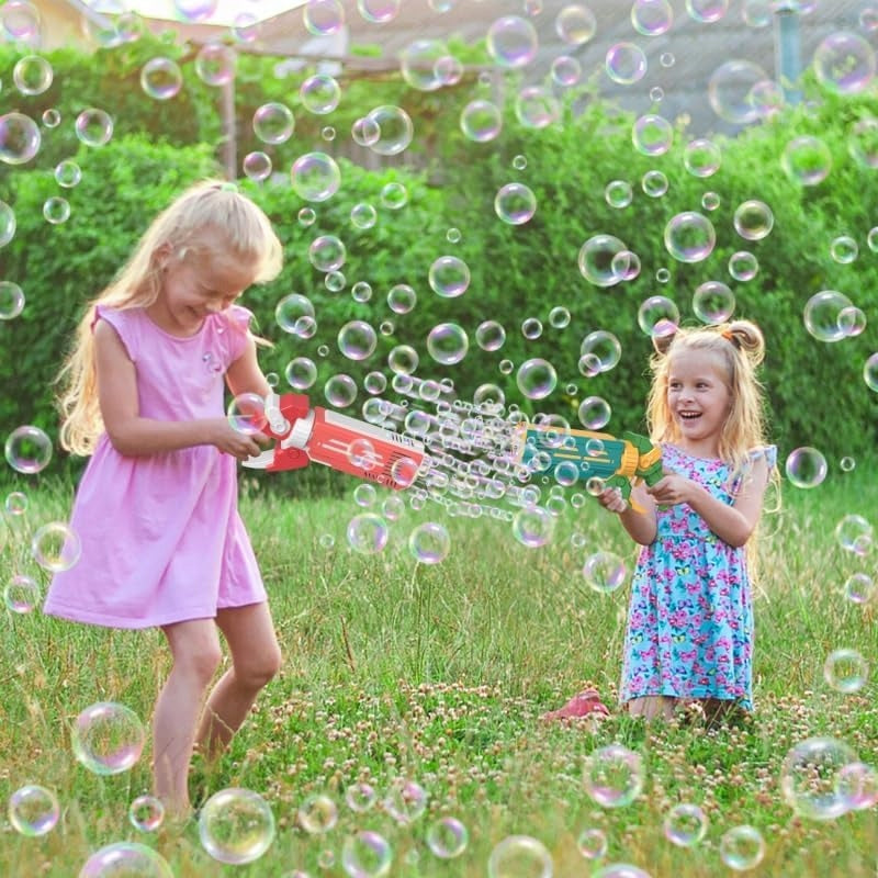 LARGE MACHINE GUN BATTERY OPERATED BUBBLE CAMERA LIGHT BUBBLE SOUND Packaging status original