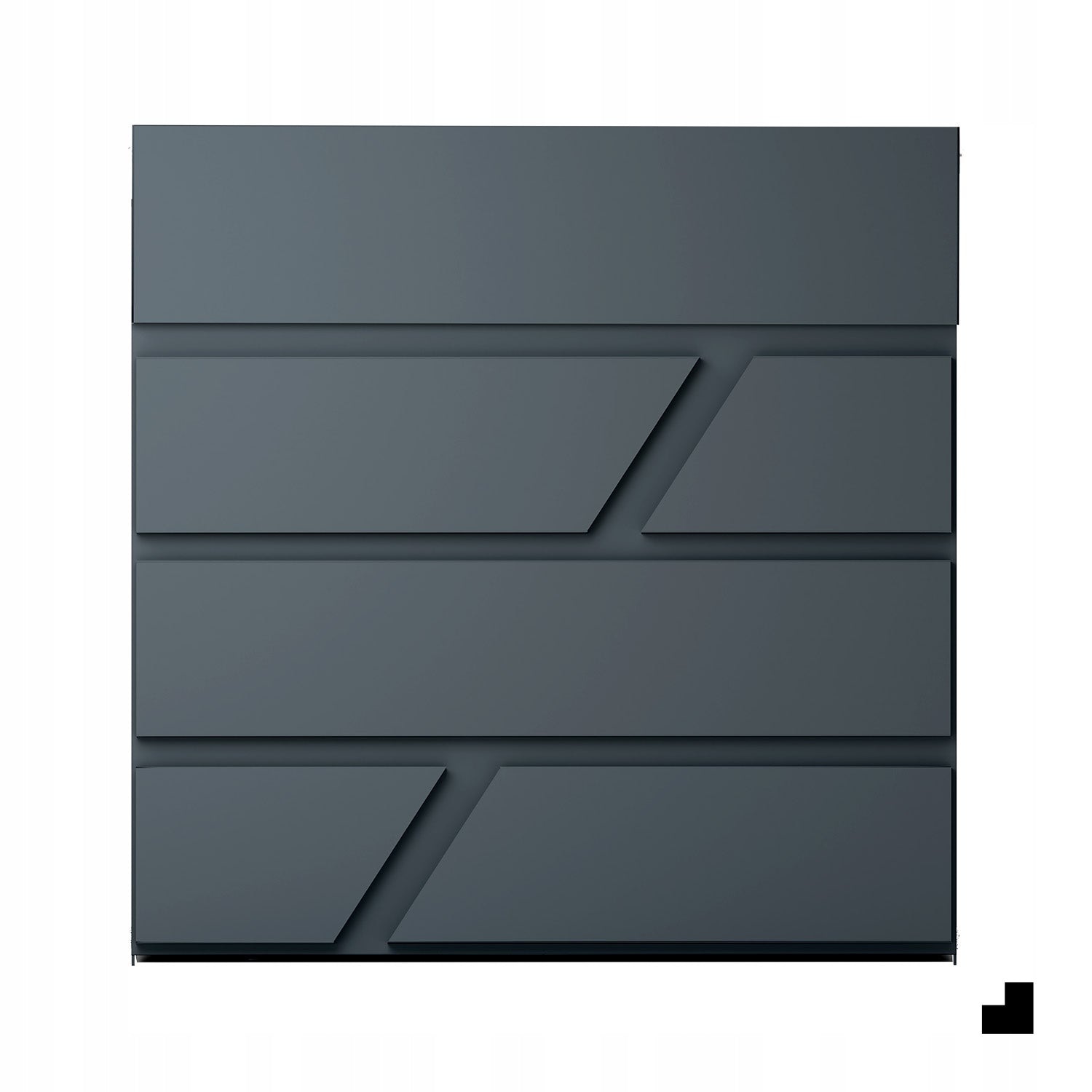 LARGE MAILBOX FOR LETTERS | FOR GATE FENCE | ANTHRACITE RAL 7016 Brand Printima