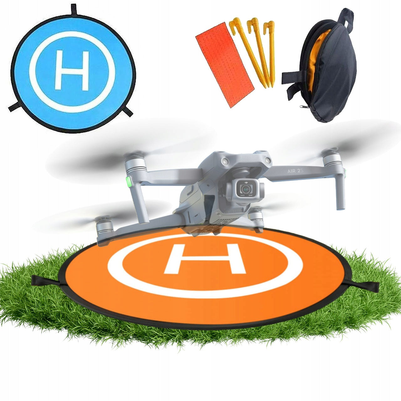 LARGE MAT LANDING PAD FOR DRONE 75CM FLUORESCENT