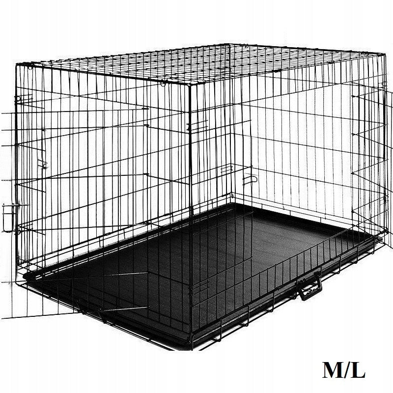 LARGE METAL CAGE DOG PLAYPEN 76x47x53 Packaging status original